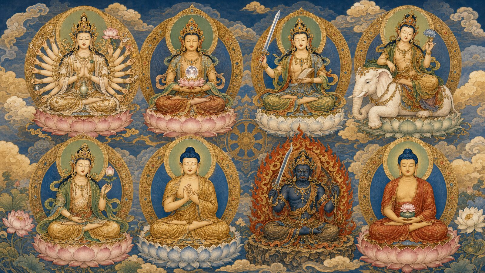 Eight Guardian Buddhas of the Chinese Zodiac Eight guardian Buddhas and Bodhisattvas for the Chinese zodiac Benming Fo tradition