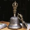 チベット銅製瞑想ベル&ドルジェ儀式セット Tibetan Copper Meditation Bell & Dorje Ritual Set