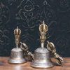 チベット銅製瞑想ベル&ドルジェ儀式セット Tibetan Copper Meditation Bell & Dorje Ritual Set