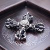 Tibetan 925 Silver Double Dorje Pendant Tibetan 925 Silver Double Dorje Pendant