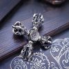 Tibetan 925 Silver Double Dorje Pendant Tibetan 925 Silver Double Dorje Pendant
