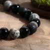 Vintage Lava Rock and Obsidian Wellness Bracelet Vintage Lava Rock and Obsidian Wellness Bracelet