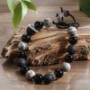 Vintage Lava Rock and Obsidian Wellness Bracelet Vintage Lava Rock and Obsidian Wellness Bracelet