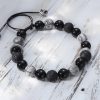 Vintage Lava Rock and Obsidian Wellness Bracelet Vintage Lava Rock and Obsidian Wellness Bracelet