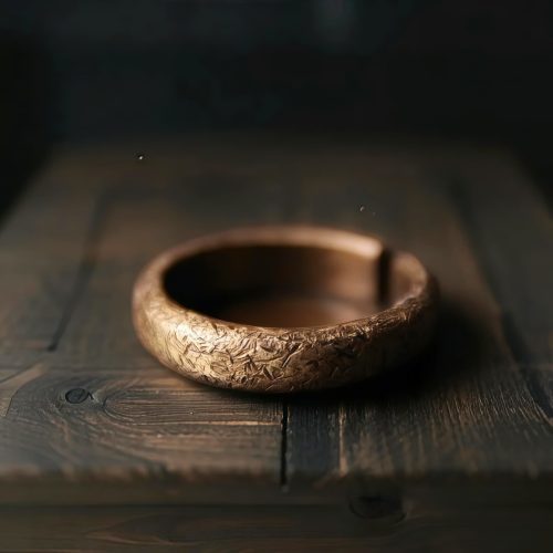 Anillo Tibetano de Cobre Artesanal con Textura Vintage