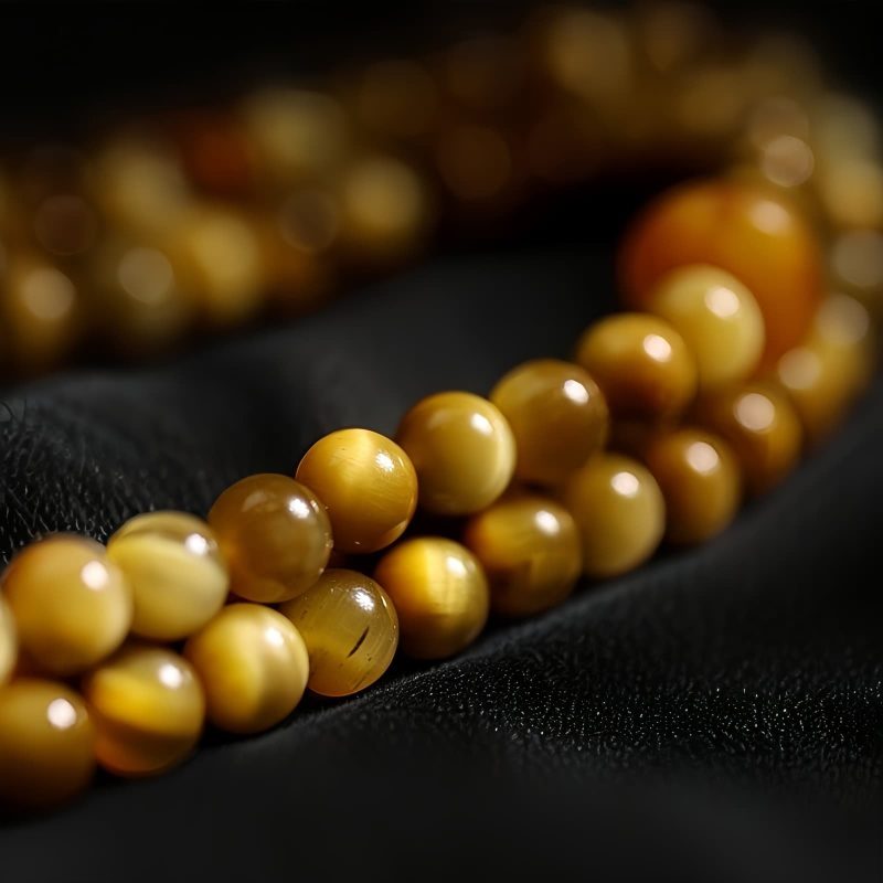 108 Mala Beads Tiger Eye Dorje Tassel Bracelet 108 Mala Beads Tiger Eye Dorje Tassel Bracelet