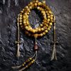 108 Mala Beads Tiger Eye Dorje Tassel Bracelet 108 Mala Beads Tiger Eye Dorje Tassel Bracelet