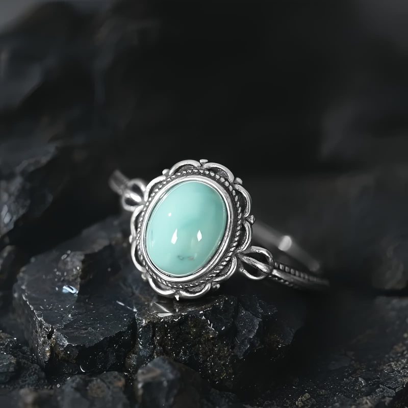 925 Silver Tibetan Protection Ring with Turquoise and Red Agate 925 Silver Tibetan Protection Ring with Turquoise and Red Agate