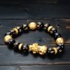Black Obsidian Om Mani Padme Hum Bracelet Black Obsidian Om Mani Padme Hum Bracelet