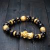 Black Obsidian Om Mani Padme Hum Bracelet Black Obsidian Om Mani Padme Hum Bracelet