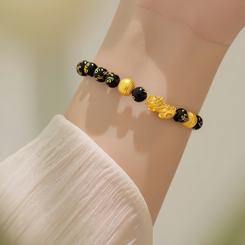 Black Obsidian PiXiu Wealth Bracelet Black Obsidian PiXiu Wealth Bracelet