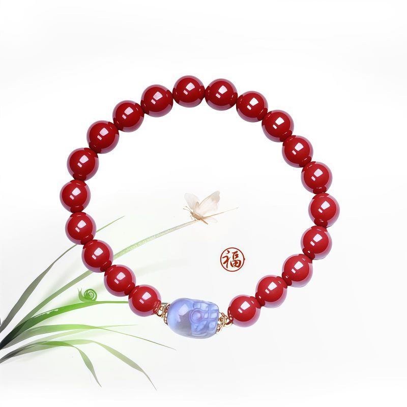 Cinnabar Moonstone PiXiu Blessing Bracelet Cinnabar Moonstone PiXiu Blessing Bracelet