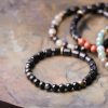 Ebony Wood Red Jasper Peace Couple Bracelet Ebony Wood Red Jasper Peace Couple Bracelet