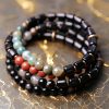 Ebony Wood Red Jasper Peace Couple Bracelet Ebony Wood Red Jasper Peace Couple Bracelet