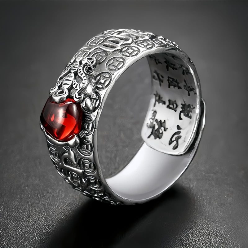 Feng Shui Garnet PiXiu Wealth Ring Feng Shui Garnet PiXiu Wealth Ring