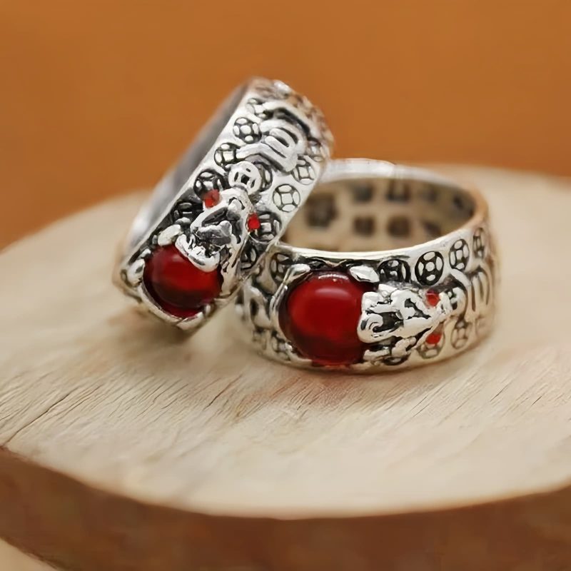 Feng Shui Garnet PiXiu Wealth Ring Feng Shui Garnet PiXiu Wealth Ring