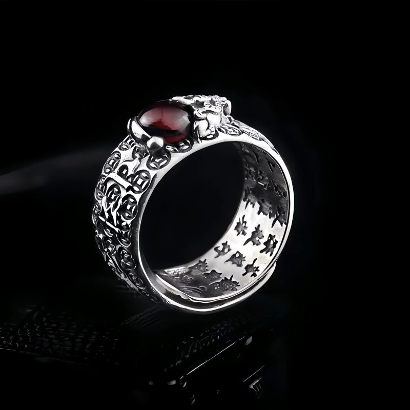 Feng Shui Garnet PiXiu Wealth Ring Feng Shui Garnet PiXiu Wealth Ring