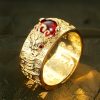 FengShui Garnet Wealth Ring with PiXiu Design FengShui Garnet Wealth Ring with PiXiu Design