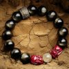 Gold Sheen Obsidian Om Mani Padme Hum Bracelet Gold Sheen Obsidian Om Mani Padme Hum Bracelet