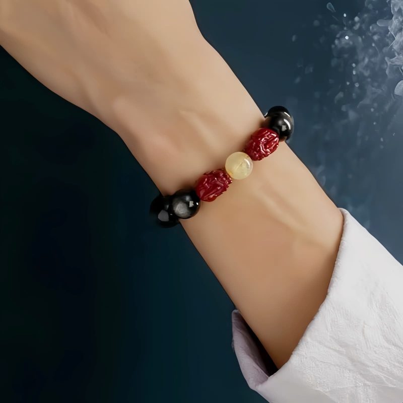 Gold Sheen Obsidian Om Mani Padme Hum Bracelet Gold Sheen Obsidian Om Mani Padme Hum Bracelet