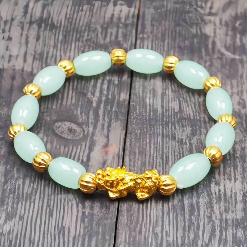 Golden Pixiu Wealth Bracelet with Red Agate Golden Pixiu Wealth Bracelet with Red Agate