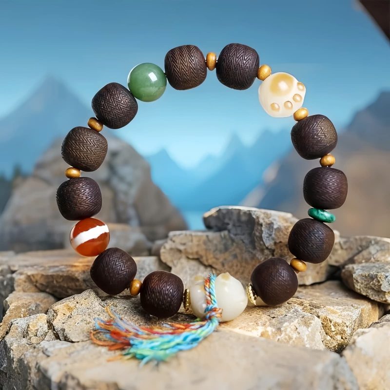 Green Qinan Agarwood Bodhi Seed Peace Bracelet Green Qinan Agarwood Bodhi Seed Peace Bracelet