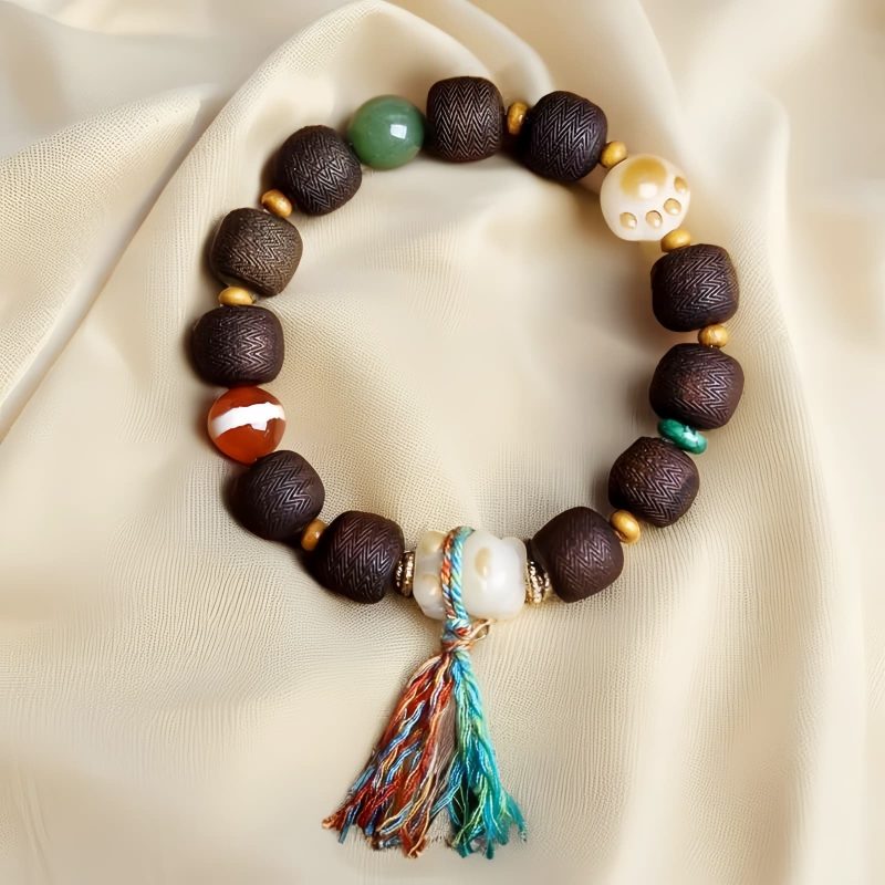 Green Qinan Agarwood Bodhi Seed Peace Bracelet Green Qinan Agarwood Bodhi Seed Peace Bracelet