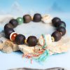 Green Qinan Agarwood Bodhi Seed Peace Bracelet Green Qinan Agarwood Bodhi Seed Peace Bracelet