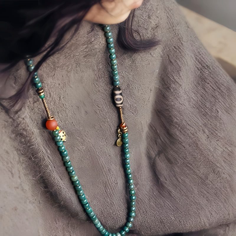 Mala Beads Bodhi Seed Dzi Bead Wisdom Bracelet