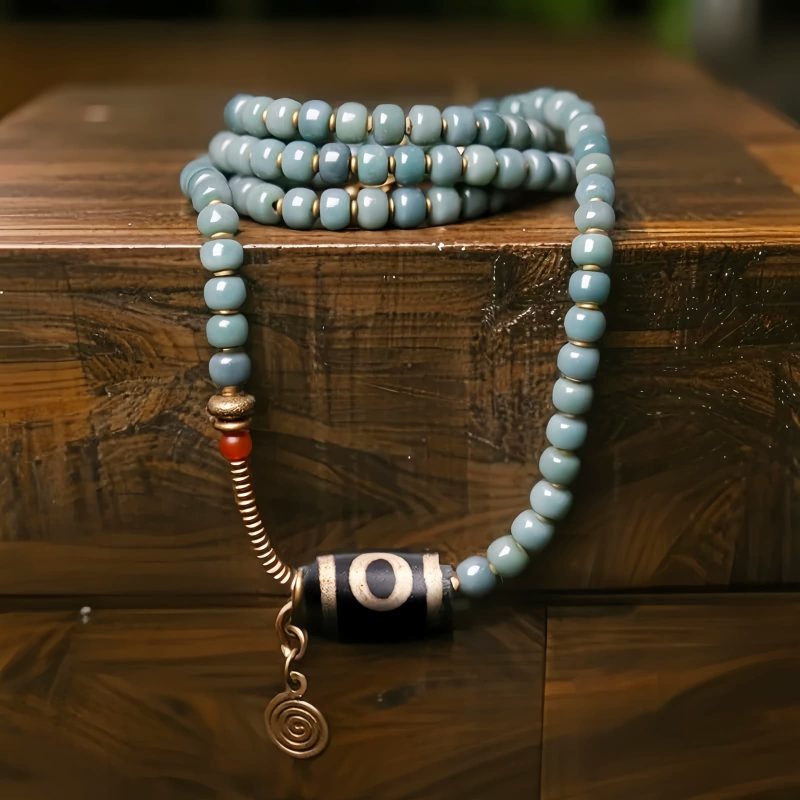 Mala Beads Bodhi Seed Dzi Bead Wisdom Bracelet