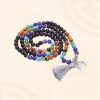 Multilayer Tiger Eye Amethyst 108 Mala Necklace Multilayer Tiger Eye Amethyst 108 Mala Necklace