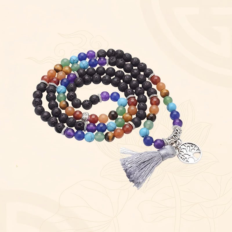 Multilayer Tiger Eye Amethyst 108 Mala Necklace Multilayer Tiger Eye Amethyst 108 Mala Necklace