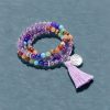 Multilayer Tiger Eye Amethyst 108 Mala Necklace Multilayer Tiger Eye Amethyst 108 Mala Necklace