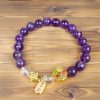 Natural Amethyst White Crystal Healing Bracelet Natural Amethyst White Crystal Healing Bracelet