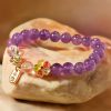 Natural Amethyst White Crystal Healing Bracelet Natural Amethyst White Crystal Healing Bracelet