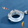 Natural White Jade Koi Necklace Natural White Jade Koi Necklace