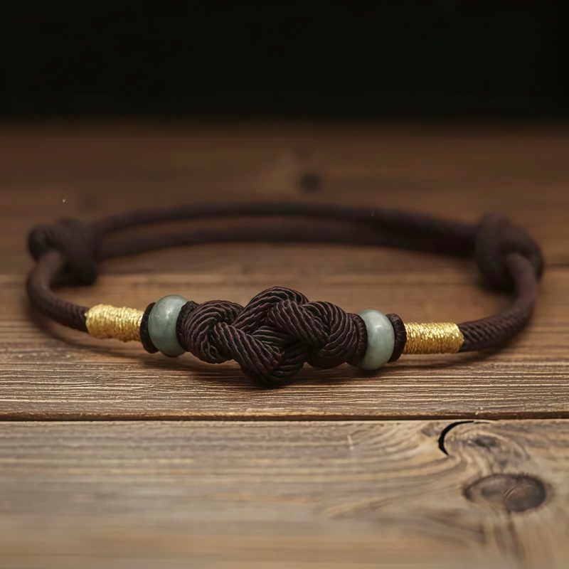 Red String Jade Fortune Knot Couple Bracelet Red String Jade Fortune Knot Couple Bracelet