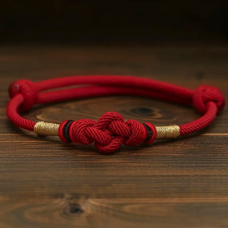 Red String Jade Fortune Knot Couple Bracelet Red String Jade Fortune Knot Couple Bracelet