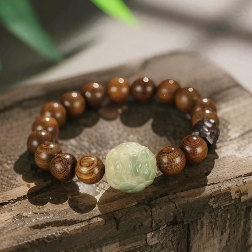 Pulsera Espiritual de Semilla de Bodhi y Sándalo Pulsera Espiritual de Semilla de Bodhi y Sándalo
