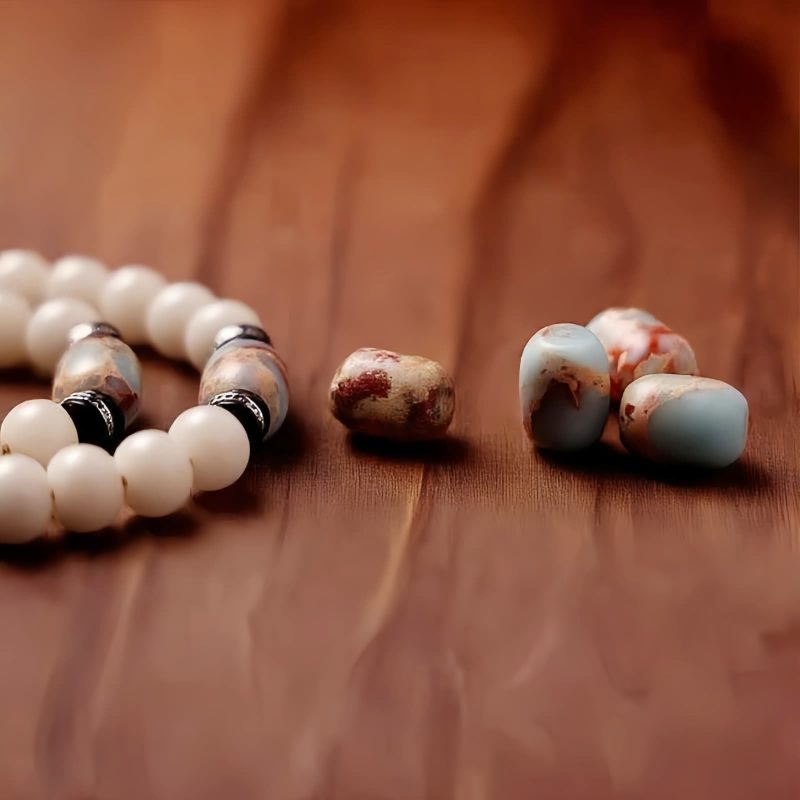 Tibet 108 Mala Bodhi Seed Dzi Bead Gray Agate Wealth Bracelet Tibet 108 Mala Bodhi Seed Dzi Bead Gray Agate Wealth Bracelet