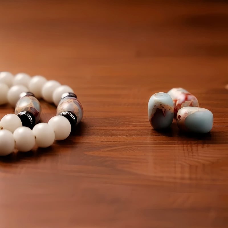 Tibet 108 Mala Bodhi Seed Dzi Bead Gray Agate Wealth Bracelet Tibet 108 Mala Bodhi Seed Dzi Bead Gray Agate Wealth Bracelet
