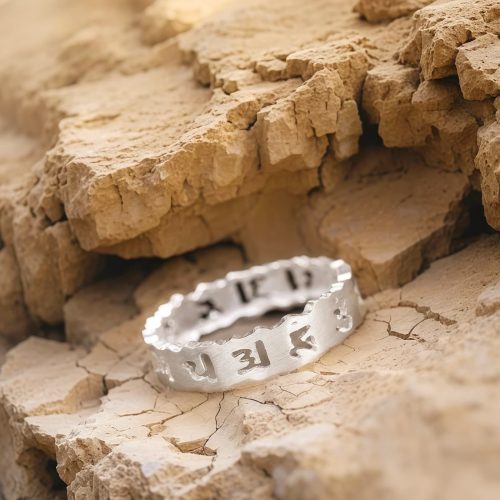 Anillo de la Paz de Plata 925 con el Mantra Tibetano Om Mani Padme Hum