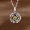 Tibetan 925 Sterling Silver Double Dorje Vajra Blessing Necklace Tibetan 925 Sterling Silver Double Dorje Vajra Blessing Necklace