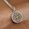 Tibetan 925 Sterling Silver Double Dorje Vajra Blessing Necklace Tibetan 925 Sterling Silver Double Dorje Vajra Blessing Necklace