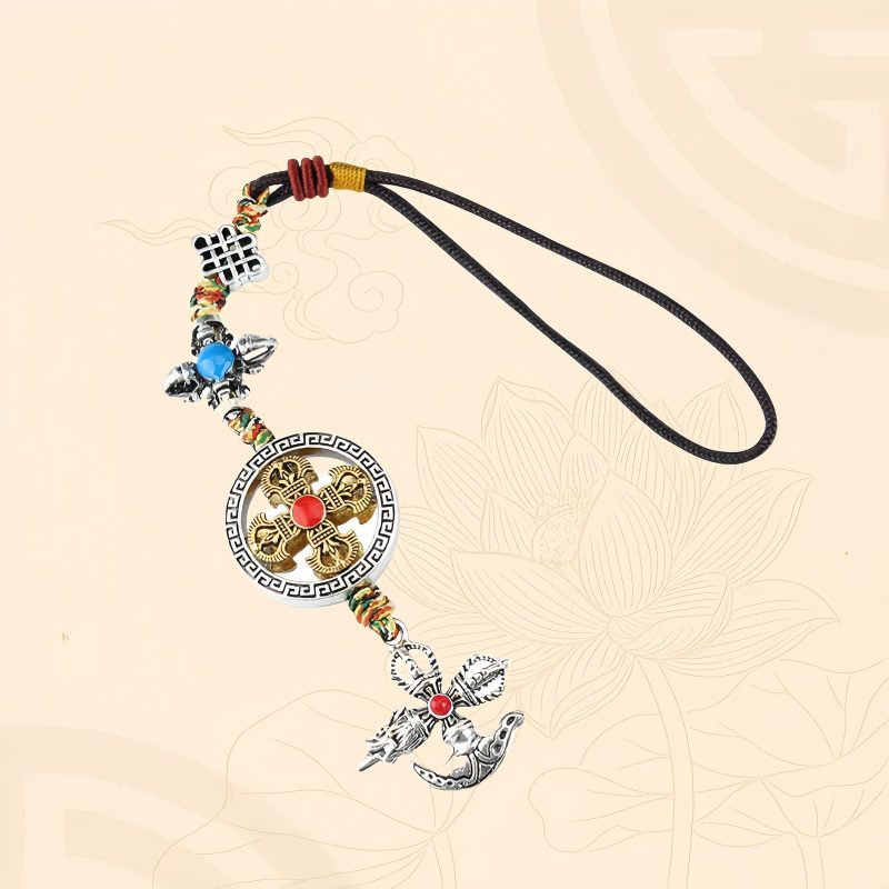 Tibetan Alloy Vajra Car Hanging Decoration Tibetan Alloy Vajra Car Hanging Decoration