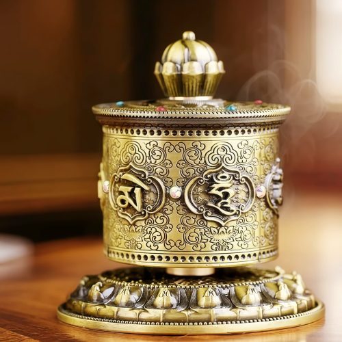 Rueda de Plegaria Tibetana para Salpicadero: Protección y Calma en el Camino