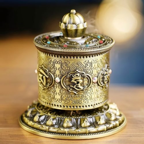 Rueda de Plegaria Tibetana para Salpicadero: Protección y Calma en el Camino