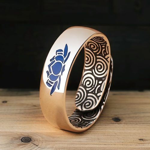 Anillo Tibetano de Cobre: El Loto Azul de la Iluminación
