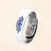 Tibetan Copper Blue Lotus Enlightenment Ring Tibetan Copper Blue Lotus Enlightenment Ring