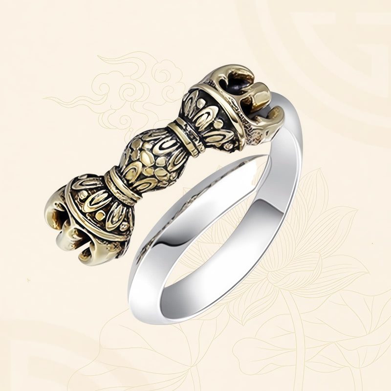 Tibetan Copper Dorje Vajra Adjustable Ring Tibetan Copper Dorje Vajra Adjustable Ring
